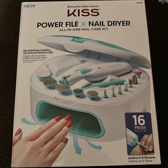 Kiss Bath & Body Kiss Power File X Nail Dryer All In One Nail Care